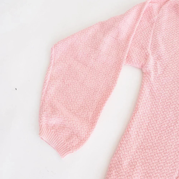 Vintage Willow Ridge Pink Cable Knit Mockneck Barbiecore Preppy Sweater L - Picture 9 of 10